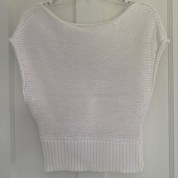 Anthro Moth White Knit Sleeveless Top Size S - Picture 5 of 8